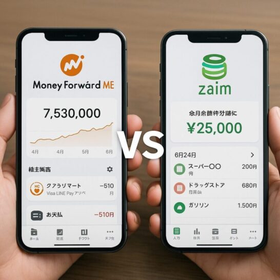 マネーフォワード vs 家計簿Zaim