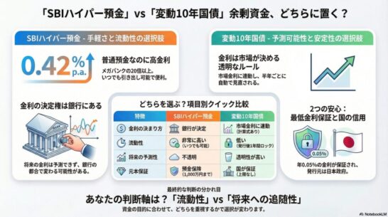 SBIハイパー預金と迷った末に、変動国債10年を選んだ話