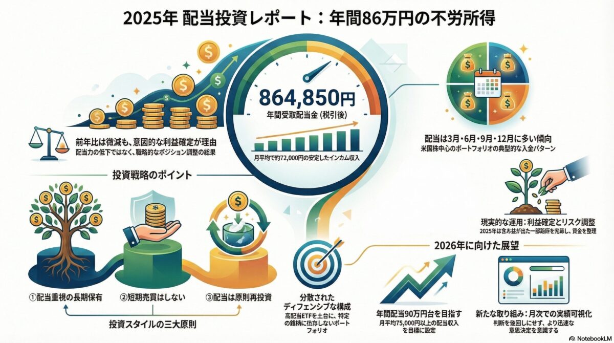 2025年 配当実績まとめ｜年間86万円・インカム投資の結果